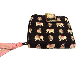 Vera Bradley Mini Zip Wallet Pink Elephants